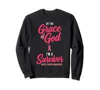 by The Grace God I'm A Survivor Breast Cancer Awareness Sudadera