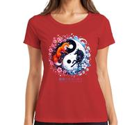 By The Pact of Kitsune and Hyoro Yin Yang - Camiseta para mujer, rojo, M