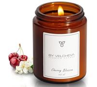 BY VELCHEVA ı Vela perfumada CHERRY BLOSSOM ı Cera de Coco y Soja ı 30+ horas ı 160ml