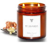 BY VELCHEVA ı Vela perfumada SALTED CARAMEL ı Cera de Coco y Soja ı 60+ horas ı 500ml