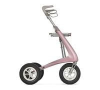 byACRE Carbon Overland/Todo Terreno Rollator de Carbono/Ruedas Neumáticas Grandes/Ligero con solo 6,7 kg/Plegable con asiento (Oro Rosa)