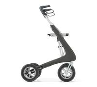 byACRE Nordic Pioneer - Andador versátil y ligero de aluminio, solo 13 libras, para interiores y exteriores, fácil de plegar con asiento integrado (negro granito)