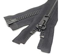 ByaHoGa 60 cm # 10 separación cremallera metalica Gran Cremalleras metal para chaqueta coser abrigos (60 cm)