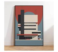 BYAMBD Arte de Pared Canvas Prints Decoración Láminas Decorativas De Arquitectura Retro Moderna, Sin Marco, En Lienzo, para Decoración del Hogar(30x40cm)