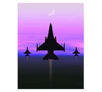 BYAMBD Arte de Pared Canvas Prints Decoración Planet Military Posters No Frame Air Force Jet Fighter Canvas Painting Print Modern Wall Art Pictures for Home Decoration