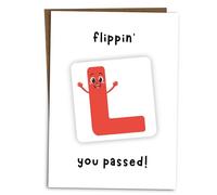 BYANIKA Tarjeta de humor A6 con texto en inglés "Congratulations On Passing Your Driving Test Humour Card You Passed Well Done Proud Of You Did It"