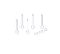 BYB Jewelry Bioflex - Anillo de Nariz, Parte Superior Plana, 5 Unidades