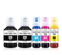 BYBEIBY 104 Tinta Compatible para Epson 104 102 Tintas Multipack ET-2850 | Para Epson EcoTank ET-4800 ET-4850 ET-3850 ET-2851 ET-2710 ET-2715 ET-2720 ET-2726 ET-2810 ET-2815 ET-2820 ET-2825 ET-4700