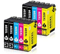 BYBEIBY 603XL Cartucho de Tinta Compatible con Epson 603XL 603 XL para Epson XP-2100 XP-2105 XP-2150 XP-3100 XP-3105 XP-3150 XP-4100 XP-4105 XP-4155 WF-2810 WF-2830 WF-2835 WF-2850