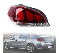 BYBEST Piloto Trasero para Peugeot 508 2015-2018, Izquierdo Derecho Luz Trasera Freno Posterior Lámpara Luces Coche Reemplazo, with Bulb Holder- Left