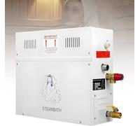 ByBoDi Generador de Vapor de Lujo con autodrenaje, 3-18 kW Opcional, Calentamiento rápido de 3 a 5 Minutos, Sistemas de Drenaje automático, Controlador Digital Impermeable de 95 a 131 °F 110v-15kw