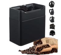 ByBoDi Limpiador de portafiltros eléctrico, máquina automática para Limpiar posos de café, con 3 raspadores y 2 Cabezales de Cepillo, 3 l, 300 RPM para portafiltros de café de 51 mm y 58 mm Black