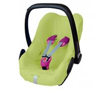 ByBoom® - Funda de verano/funda hecha de 100% algodón, funda universal para portabebés (Moisés), asiento de coche, por ejemplo, Maxi-Cosi CabrioFix, Pebble, City SPS, Color:Verde Lima