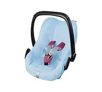 ByBoom - Funda Universal de Verano, 100% algodón, para Asiento de Coche, por Ejemplo, Maxi Cosi CabrioFix, City, Pebble; Diseñado en Alemania, Color: Azul Claro