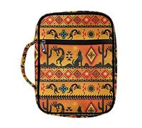 BYCHECAR Funda de bibele a rayas tribu azteca, funda de transporte para libro de la Biblia india del suroeste occidental para la escuela, bolsa de iglesia con asa, marcapáginas, regalo para bautizo