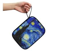 BYCHECAR Van Gogh Starry Sky 12 - Estuche de almacenamiento para correa de reloj para mujeres y hombres, bolsa de transporte portátil, correa de reloj, organizador de correa de reloj, accesorios