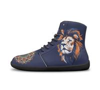 BYCHECAR Zapatos deportivos para caminar para mujer y hombre, con cordones, antideslizantes, para caminar, león, 12 UK Men/ 14 UK Women Wide