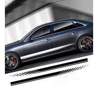 BYCHKA Puerta Carrocería Laterales Calcomanías para DS Automobiles DS7 Crossback I 2018-2022,Vinilo Las Rayas de Carreras Deportivas Engomada Decoración para Coches,White