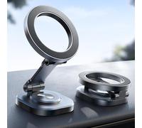 BYCHKA Soporte de Imán Coche para Suzuki Ignis II 2016-2019, Fijación Magnética GPS Ultra Resistente Base Ventosa Salpicadero Seguro Brazo Telescópico Ajustable