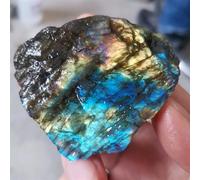 BYCIFRLG Beautiful Labradorite Stone Rough Crystal Stone Home Living Room Ornaments Decor Specimens Collection Ornaments (Size : 50-70g (1pcs))