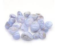 BYCIFRLG Beautiful Nature Blue Agate Geode Gravel Size Irregular Tumbled Stones Crystal Quartz Aquarium Home Decor Ornaments (Size : 200g)