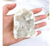 BYCIFRLG Beautiful White Agate geode Tower Crystal Tower Obelisk Stone Home Decoration Gift (Size : 100-120g)