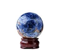BYCIFRLG Blue Stone Sun Stone symbiotic Crystal Ball Blue Stone Ball Sun Stone Ball Home Decoration Crystal Ball Ornaments,55~60mm