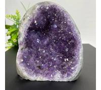 BYCIFRLG Crystal Cluster Amethyst Stone Geode Raw Quartz Minerals Real Uruguay Home Decoration Spiritual Ornaments (Size : 600-700g)