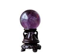 BYCIFRLG Crystal Rough Crystal Quartz Rainbow Amethyst Sphere Ball Stone Home Office Aquarium Decoration Accessories Gemstone Crystals,Amethyst ball-50mm