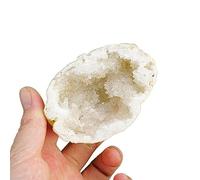 BYCIFRLG Crystal White Agate Druzy Cave Crystal Geode Raw Crystal Cluster Ornaments (Size : 150-200g 1pair)