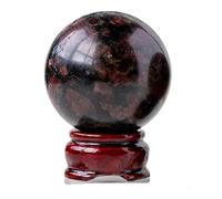 BYCIFRLG Garnet Crystal Ball Crystal Sphere Balls for Witchcraft and Decorative Balls Crystals and Stones Beginners Gift,60~65mm