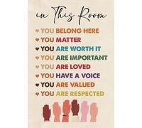 BYCIFRLG Inspirational Diversity Poster for Classroom: Motivational Wall-Art Promoting Equality, Inclusion & Empowerment for Teachers, Therapists Office Decor(Unframed,08x12inch(20x30cm))