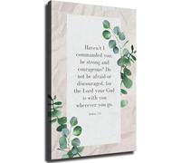 BYCIFRLG Joshua 1 9 Bible Verse Poster For The Lord Your God Is With You Wherever You Go Inspirational Wall-Art(Unframed,08x12inch(20x30cm))