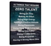 BYCIFRLG Motivational Quote Canvas Print Ten Things That Require Zero Talent Inspirational Wall-Art for Office Living Room Home Decor(Unframed,08x12inch(20x30cm))
