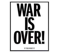 BYCIFRLG Peace Motivational Poster War is Over If You Want It Cool Wall-Art Gift for Home Office(Unframed,12x18inch(30x45cm))
