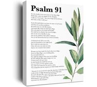BYCIFRLG Psalm 91 Wall-Art Poster - Bible Verses Christian Decor for Home Church Prayer Room Religious Gift(Unframed,16x24inch(40x60cm))