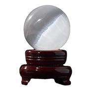 BYCIFRLG Selenite Sphere Full Moon Goddess Psychic White Gypsum Crystal Ball Crystal Stone Crystals,40~45mm