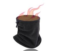 BYCO Braga de cuello térmico de invierno de forro polar, gorro de cuello a prueba de viento elástico para deportes, ciclismo, esquí, senderismo, pesca, montaña, paseo, Negro , Talla única