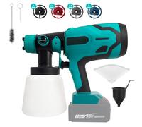bycpower - Sistema de pulverización de Pintura para batería Makita de 18 V, Pistola de Pintura con 4 boquillas, 3 Patrones, depósito de 1000 ml, Pistola de Pintura inalámbrica para Valla de jardín