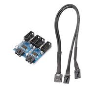 Bydezcon Cable divisor USB 2.0 de 9 pines macho de 1 a 2/4 hembra, adaptador multiplicador USB 2.0