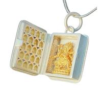 [Bydezcon] Collar de amuleto de protección, colgante de caja budista, cadena de clavícula de moda, cadena ajustable para el cuello, joyería unisex