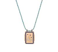 [Bydezcon] Elegante collar inspirado en el tarot delicado collar de mano de obra accesorios con colgante de tarjeta de tarot para trajes