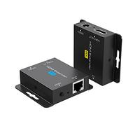 Bydezcon Extensor Ethernet Cat5/6 1080P - Hasta 60 metros sin retardo para PC HDTV extensor ForPOC Cat5/Cat6 RJ45 Ethernet UTP hasta 60 m receptor + kit