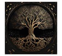 Bydezcon Mantel de tela de altar de árbol de la vida de Indian Consigners Life Trees Ritual Spiritual Cloth para Tarot, mantel redondo de 50/75 cm