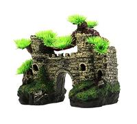 Bydezcon Simulación Castillo Resina Realista Acuario Estilo Europeo Falsa Castillo Acuario Acuario Planta Acuario Suministros