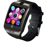 BYDPBS Reloj Inteligente Android con Pantalla Táctil Completa para Mujeres, Hombres Y Niños, con Ranura para Tarjeta SIM, Podómetro, Cámara, Reloj Recordatorio De Notificación De Mensaje,Negro