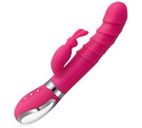 BYDPBS Vibrador De Conejo para Punto G, Consolador Impermeable con 7 Potentes Vibraciones, Recargable, con Calefacción, Juguetes Sexuales para Adultos.