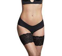 Bye Bra Bandas para Muslos para Mujeres, Bandas para Muslos De Encaje, Correas De Silicona, Bandas Anti-Rozaduras Y Frotamiento, Previenen El Roce del Muslo Interno, Beige Y Negro, S-XXL (Negro, S)