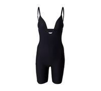 Bye Bra Body escultor en V profundo, bordes cortados con láser, correas de silicona, copas sin alambre, faja moldeadora para mujer, faja moldeadora de cintura media, colección esculpir, beige/negro,