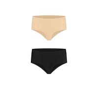 Bye Bra Braguitas Invisibles, Cintura Alta, Bikini Sin Costuras, Sin Costuras, Sin Línea De Panty, Bordes Lisos, Paquete De 2, Tallas: S, M, L, Beige Y Negro (l)